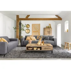 2,5 zitsbank Alpa pocketvering antraciet