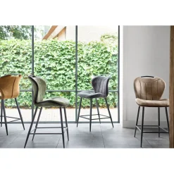 Barkruk Tantini microvezel antraciet