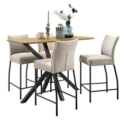 Bartafel Tavolo eikenhout 140x70 cm rechthoekig bruin