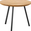 Bijzettafel Aska teak 55 cm rond naturel brushed