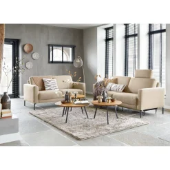 Bijzettafel Aska teak 55 cm rond naturel brushed