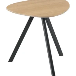 Bijzettafel Tavolo eikenhout 50x50 cm organisch bruin