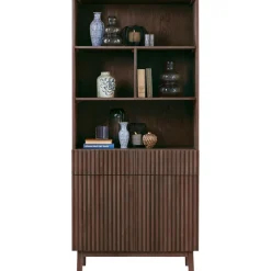 Boekenkast Arrosto eikenhout 203x90x45 cm Dark Roast