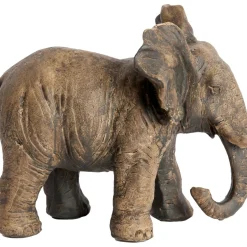 Decoratiebeeld Ofanto olifant small antiek donkerbruin