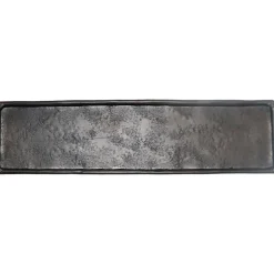 Decoratieschaal Trebbia 7,5x28 cm rechthoekig zwart