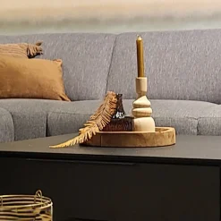 Dienblad Scaffale rond 30 teak wortel