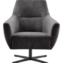 Draaifauteuil Gudo velvet antraciet