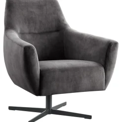 Draaifauteuil Gudo velvet antraciet
