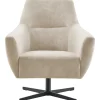 Draaifauteuil Gudo velvet lichtgrijs