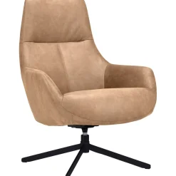 Draaifauteuil Vaneze microleder lichtbruin