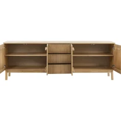 Dressoir Arrosto eikenhout 76x225x45 cm light roast