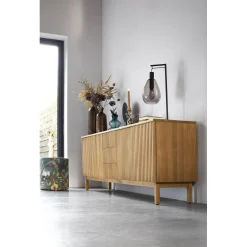 Dressoir Arrosto eikenhout 76x225x45 cm light roast