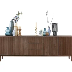 Dressoir Arrosto eikenhout 76x225x45 cm Dark Roast