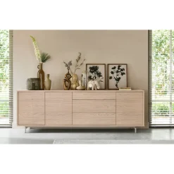 Dressoir Famosa 76x228x45 cm bruin