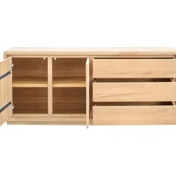 Dressoir Lavio (164 cm) eiken naturel grijs