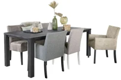 Eetkamerbank Avanza 170 cm microleder grijs