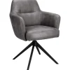 Eetkamerstoel Balestro draaibaar microleder antraciet