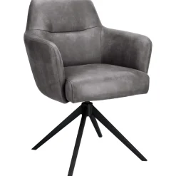 Eetkamerstoel Balestro draaibaar microleder antraciet