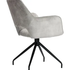 Eetkamerstoel Buco draaibaar velvet lichtgrijs