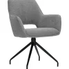 Eetkamerstoel Buco draaibaar bouclé grijs