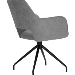 Eetkamerstoel Buco draaibaar bouclé grijs