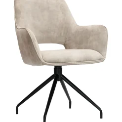 Eetkamerstoel Buco draaibaar velvet beige