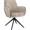 Eetkamerstoel Dordona draaibaar velvet beige