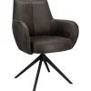 Eetkamerstoel Dordona draaibaar microleder antraciet