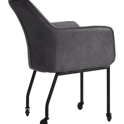 Eetkamerstoel Dura microvezel donkergrijs