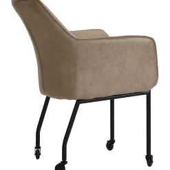 Eetkamerstoel Dura microvezel taupe