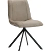 Eetkamerstoel Fare microleder lichtgrijs