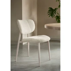 Eetkamerstoel Gomba bouclé ecru