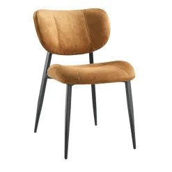 Eetkamerstoel Gomba velvet cognac