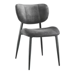 Eetkamerstoel Gomba velvet antraciet