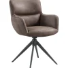 Eetkamerstoel Lasanto draaibaar microvezel antraciet