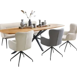 Eetkamerstoel Lembo draaibaar ecru