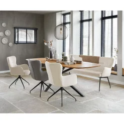 Eetkamerstoel Lembo draaibaar grijs