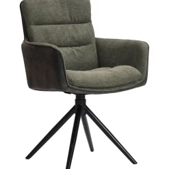 Eetkamerstoel Letta draaibaar velvet donkergroen