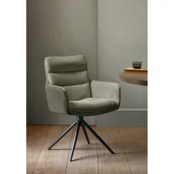 Eetkamerstoel Letta draaibaar velvet donkergroen