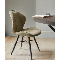 Eetkamerstoel Loana microvezel groen