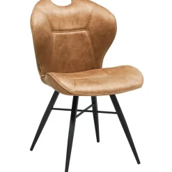 Eetkamerstoel Loana microvezel cognac