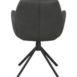 Eetkamerstoel Loranzo draaibaar microvezel antraciet
