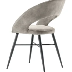 Eetkamerstoel Marasino velvet lichtgrijs