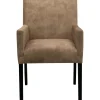 Eetkamerstoel met armleuning Avanza velvet beige