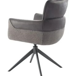 Eetkamerstoel Mirandola draaibaar microleder antraciet