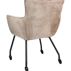 Eetkamerstoel Novile beige met wiel