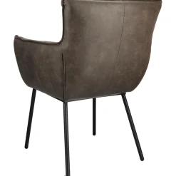 Eetkamerstoel Novile microleder donkergrijs