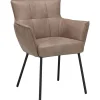 Eetkamerstoel Novile microleder taupe