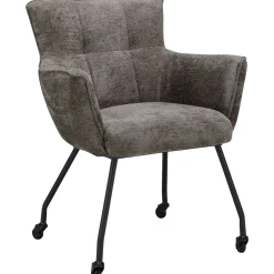Eetkamerstoel Novile taupe met wiel