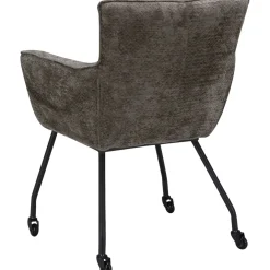 Eetkamerstoel Novile taupe met wiel